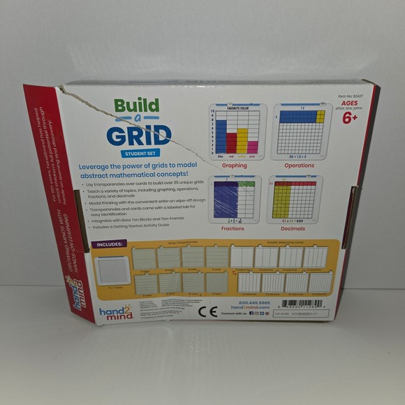 Hand2Mind Build-a-Grid Student Set Math‎ Operations Fractions Area Model - Picture 2 of 8